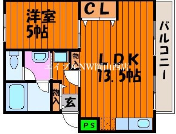 クレール学南運動公園の物件間取画像